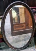 One oval framed mirror (1)