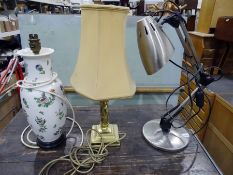 Three modern table lamps of various designs