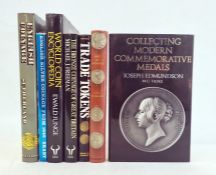 Various books on collecting coins and commemorative medals to include:- Freeman, Michael J  