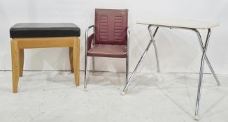 Dressing table stool, a child's vintage chair and a table (3)