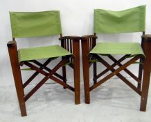 Four folding directors-style garden chairs (4)