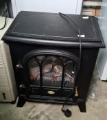 Dimplex electric 'Wood Burning' stove with synthetic logs