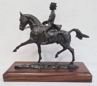Belinda Sillars (b.1961) bronze female rider on horseback, signed and numbered to base 2/6, on