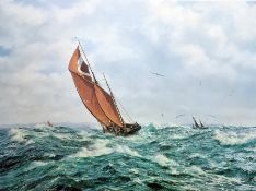 Irene Jago Watercolour Estuary scene, signed lower right and two further prints (3)