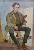 D Moira Wyatt (20th century school - Camberwell School of Art)  Oil on board 