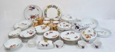 Large collection of Royal Worcester porcelain oven to table ware, primarily 'Evesham' pattern and