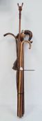Collection of hardwood walking canes