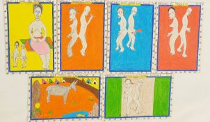 Frederick Bruly Bouabre (1923-2014)  Pen and crayon  