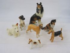 Western German model of a collie, a Coppercraft model of a bulldog, a model of a terrier and other