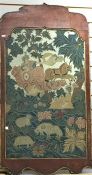 17th century needlework picture, allegorical scene, possibly Aphrodite in horse-drawn chariot