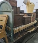 Green painted single bed frame