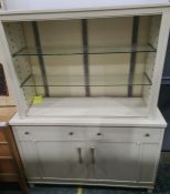 20th century cream painted steel medical cabinet, made in Japan and labelled 'US Property'  the