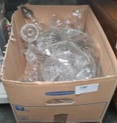 Assorted glassware to include Royal Brierley, LSA stemmed vase, small glass decanter, bowls and