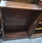 20th century open bookcase in the campaign-style, 75cm x 100cm