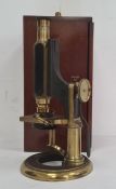 Victorian lacquered brass monocular 