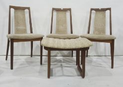 Six mid century G-Plan dining chairs to include two carvers together with one matching stool (7)