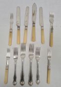 Quantity of Mappin & Webb silver-plated cutlery and Mappin & Webb silver-plated fruit knives and