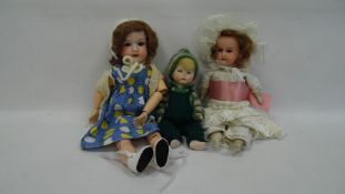 Armand Marseille bisque shoulder head doll, Armand Marseille 390N bisque head doll, SFBJ