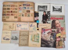 Quantity of assorted ephemera to include an album of early 20th century matchbox covers arranged
