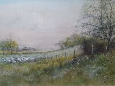 Ken Messer (1931-2008) Watercolour Minster Lovell, signed, 25cm x 34cm  Ken Messer  Watercolour