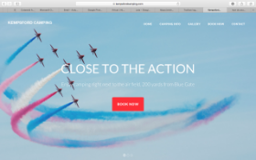 Camping pitch at Kempsford Camping for Air Tatoo