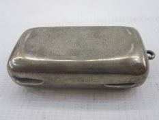 George III silver vinaigrette, rectangular, plain form, Birmingham 1804, maker A&J Zimmerman Ltd(?),