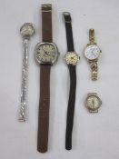 Gentleman's Hamilton self-winding 36000 bracelet watch, the dial with baton markers and date