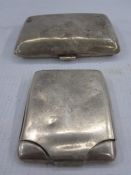 A 1920s silver cigarette case, rectangular plain form, initialled MFC, Birmingham 1928, maker