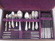 American suite of sterling silver canteen of cutlery by the International Sterling Company