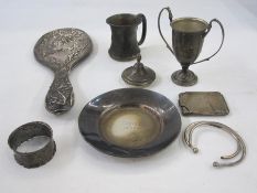 A 1930s silver two-handled miniature trophy cup, engraved '27th BPKC Dog Show, Presented by TRW to