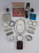 Large quantity of costume jewellery including modern amber bead necklaces