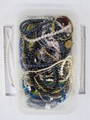 Quantity modern pearl necklaces, bracelets and other costume jewellery