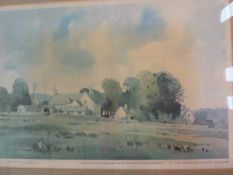 James Fletcher-Watson  Limited edition print  Cottage landscape scene, numbered 112/200 and dated