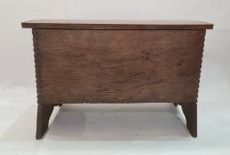 20th century oak six-plank coffer with lozenge and groove, 82cm wideCondition ReportCondition