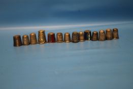 SILVER AND WHITE METAL THIMBLES (14)