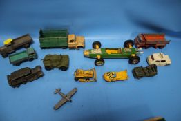 VINTAGE DIE CAST VEHICLES - LORRIES, MILITARY ETC.