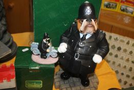A LARGE ROBERT HARROP POLICEMAN BULLDOG TOGETHER WITH A ROBERT HARROP CAMBERWICK GREEN POLICEMAN (