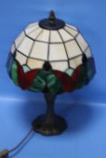 A MODERN TIFFANY STYLE LAMP