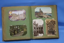 AN ALBUM OF EDWARDIAN AND LATER POSTCARDS (APPROX. 240)