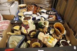 TWO TRAYS OF TOBY JUGS