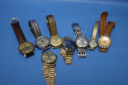 A COLLECTION OF MANUAL WIND WRIST WATCHES, TO INCLUDE EXAMPLES BY ROMA, PATRIA, SWISS AM ETC.
