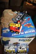 A QUANTITY OF TOY VEHICLES ETC. TO INCLUDE A RESCUE PLAYSET