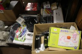 A QUANTITY OF NEW ITEMS TO INCLUDE TEN PIECE CHILD'S AFTERNOON TEASET, PHONE CASES ETC.