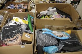 THREE BOXES OF NEW ITEMS TO INCLUDE SHOE LACES, TABLET COVERS, PHONE CASES ETC.