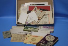 A TRAY OF MILITARY INTEREST EPHEMERA TO INCLUDE WWII MAPS ETC.