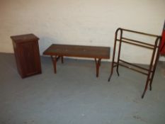 THREE ITEMS TO INCLUDE A RETRO COFFEE TABLE MADE IN DENMARK