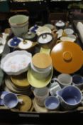 TWO TRAYS OF MAINLY HORNSEA AND DENBY POTTERY (NOT INCLUDING TRAYS)