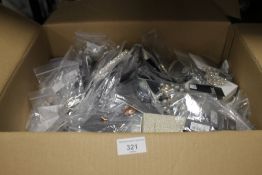 A BOX OF ASSORTED NEW COSTUME JEWELLERY A/F