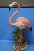 A LARGE CERAMIC FLAMINGO H. APPROX. 83 CM