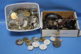A COLLECTION OF VARIOUS POCKET AND WRIST WATCHES AND A QUANTITY OF MOVEMENTS